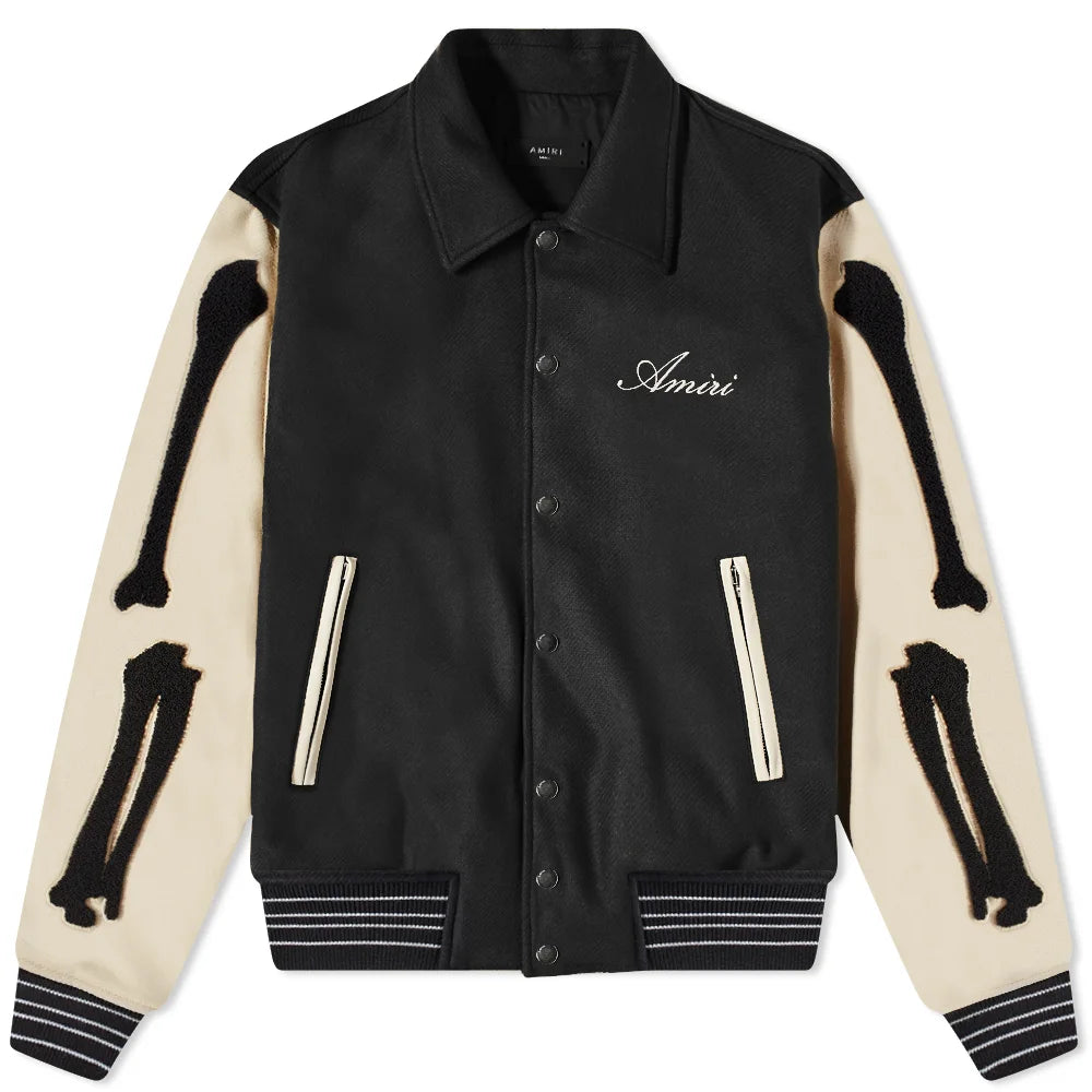 Amiri Bone bomber varsity jacket