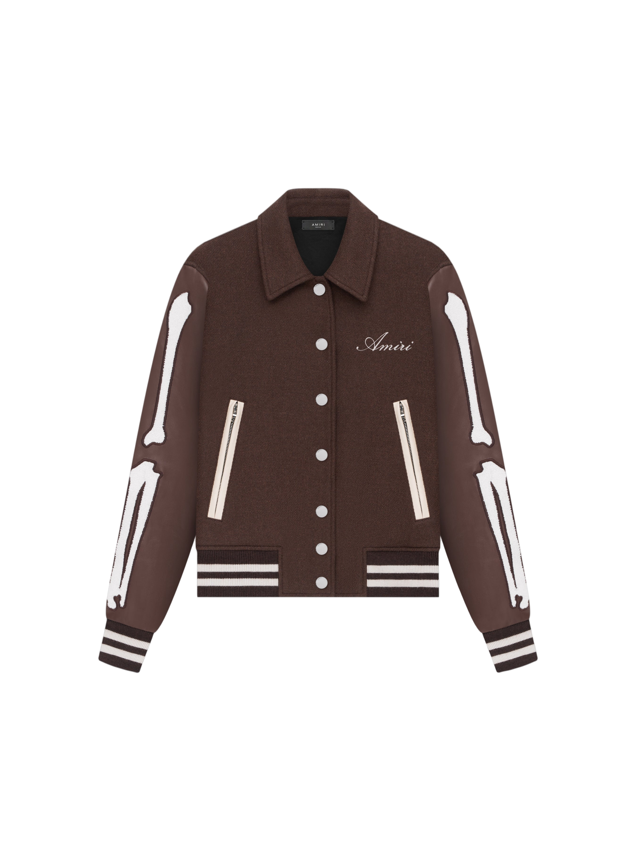Amiri Bone bomber varsity jacket